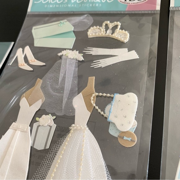 Jolee’s Boutique Scrapbook wedding theme 3D stickers - Picture 8 of 10